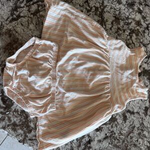 Carter's Orange and Cream Striped Baby Outfit